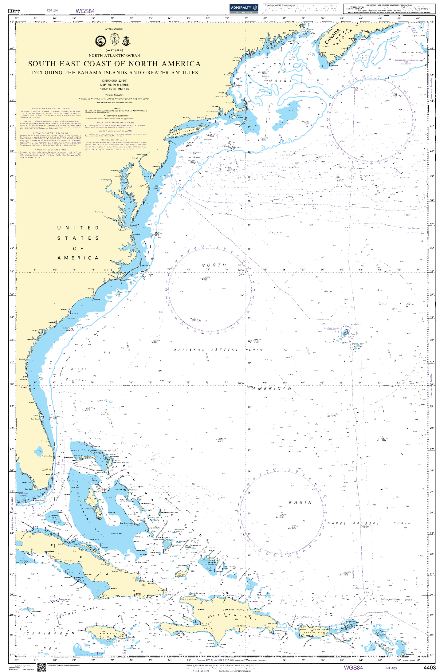 BA4403 - South East Coast of North America including the Bahama