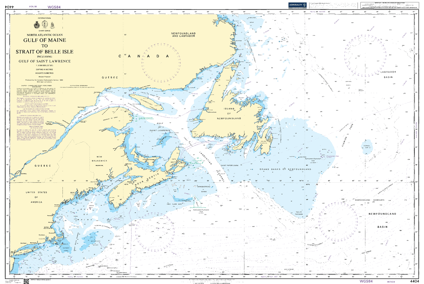 BA4404 - Gulf of Maine to Strait of Belle Isle including Gulf of