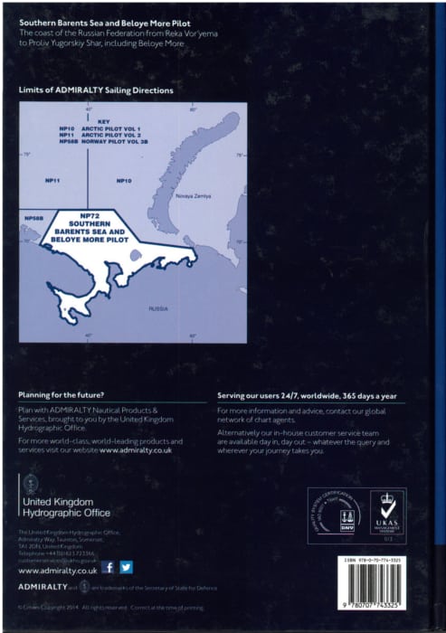 NP72 - Southern Barents Sea & Beloye More Pilot. 4th ed. 2019