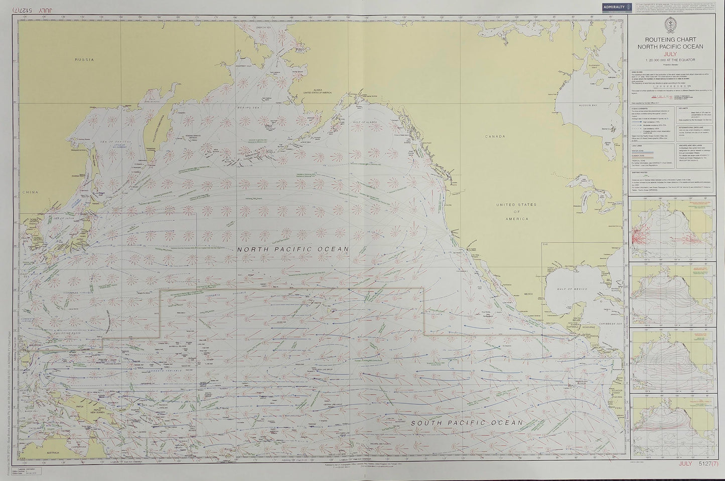 BA5127 04 Routeing Charts: North Pacific Ocean - April (Dec 2023)