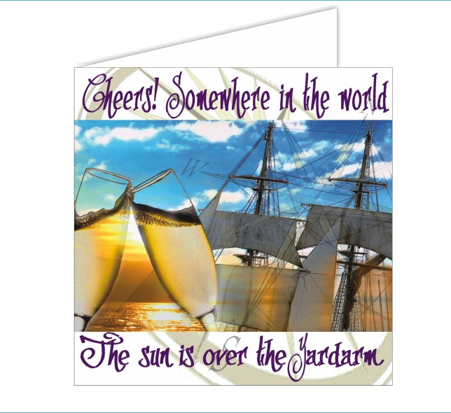 Salty Saying Card - Cheers...