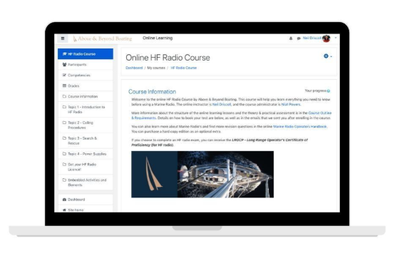 Online HF, MF, 27 MHz & VHF Radio Course (LROCP)