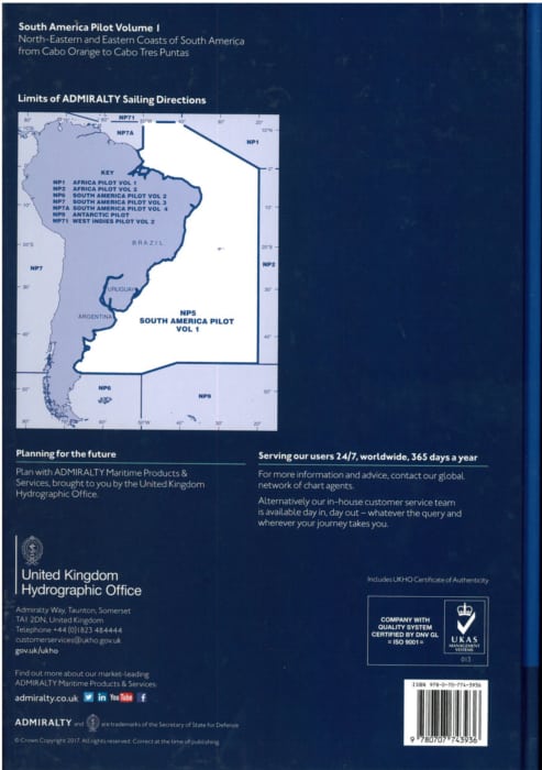 NP5 - South America Pilot Vol 1. 20th ed. 2021