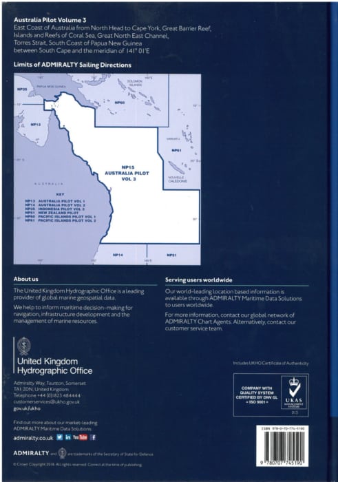 NP15 - Australia Pilot Vol 3. 16th ed. 2025