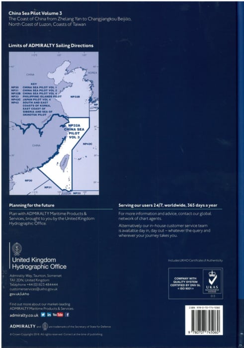 NP32A- China Sea Pilot Vol 3. 4th ed. 2022
