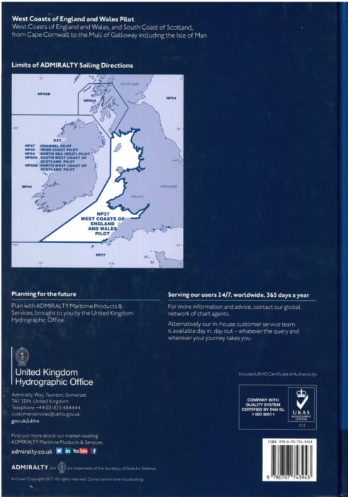 NP37 - West Coasts of England & Wales Pilot. 21st, 2022