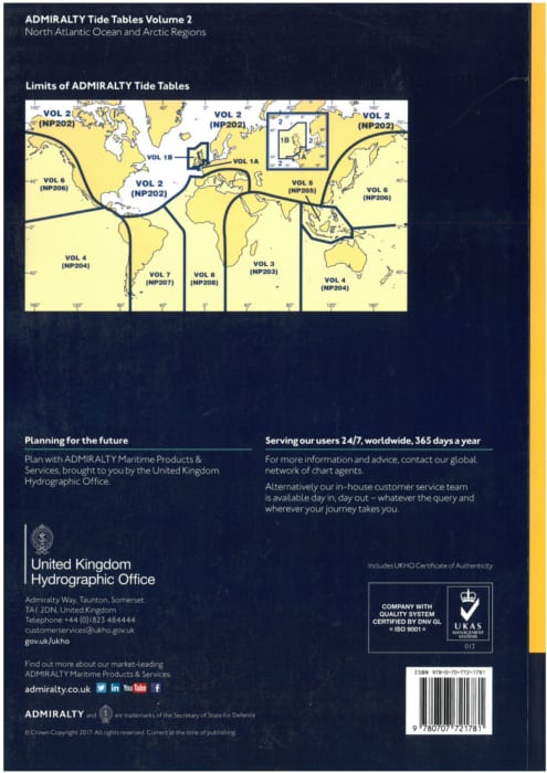 NP202 27 Tide Tables: North Atlantic and Arctic Regions