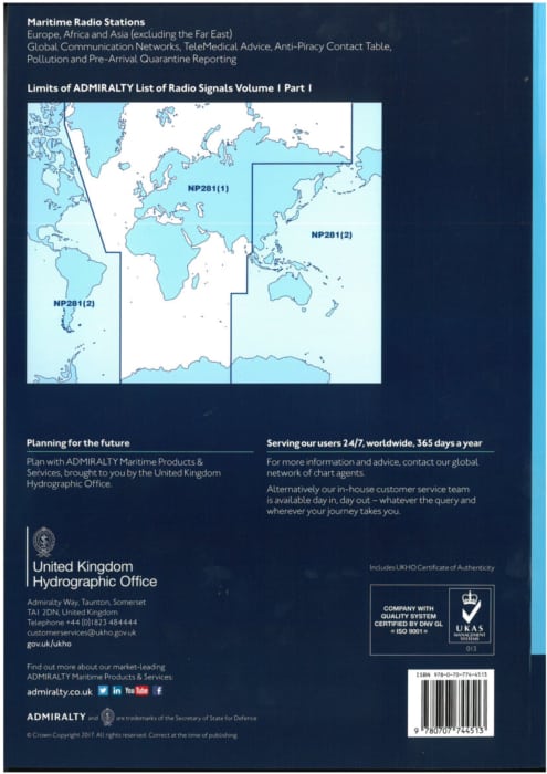 NP281(1) Maritime Radio Stations Volume 1 ( part 1) 6th Edition 2025