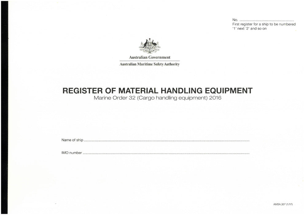 Register of Material Handling Equipment