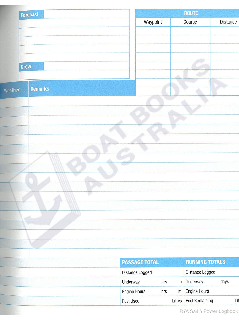 RYA - Sail and Power Logbook