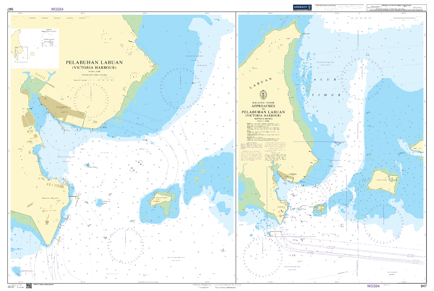 BA947 - Approaches To Pelabuhan Labuan (Victoria Harbour)