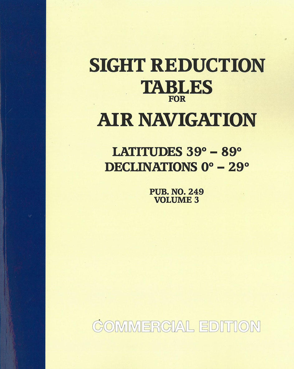 Sight Reduction Tables for Air Navigation Volume 3