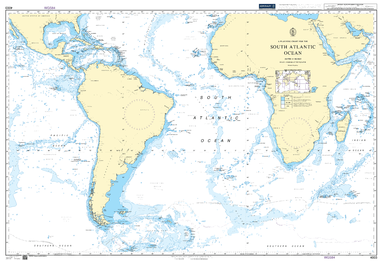 BA4003 - A Planning Chart for the South Atlantic Ocean