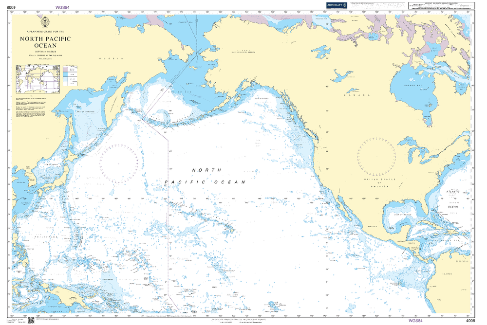 BA4008 - A Planning Chart for the North Pacific Ocean