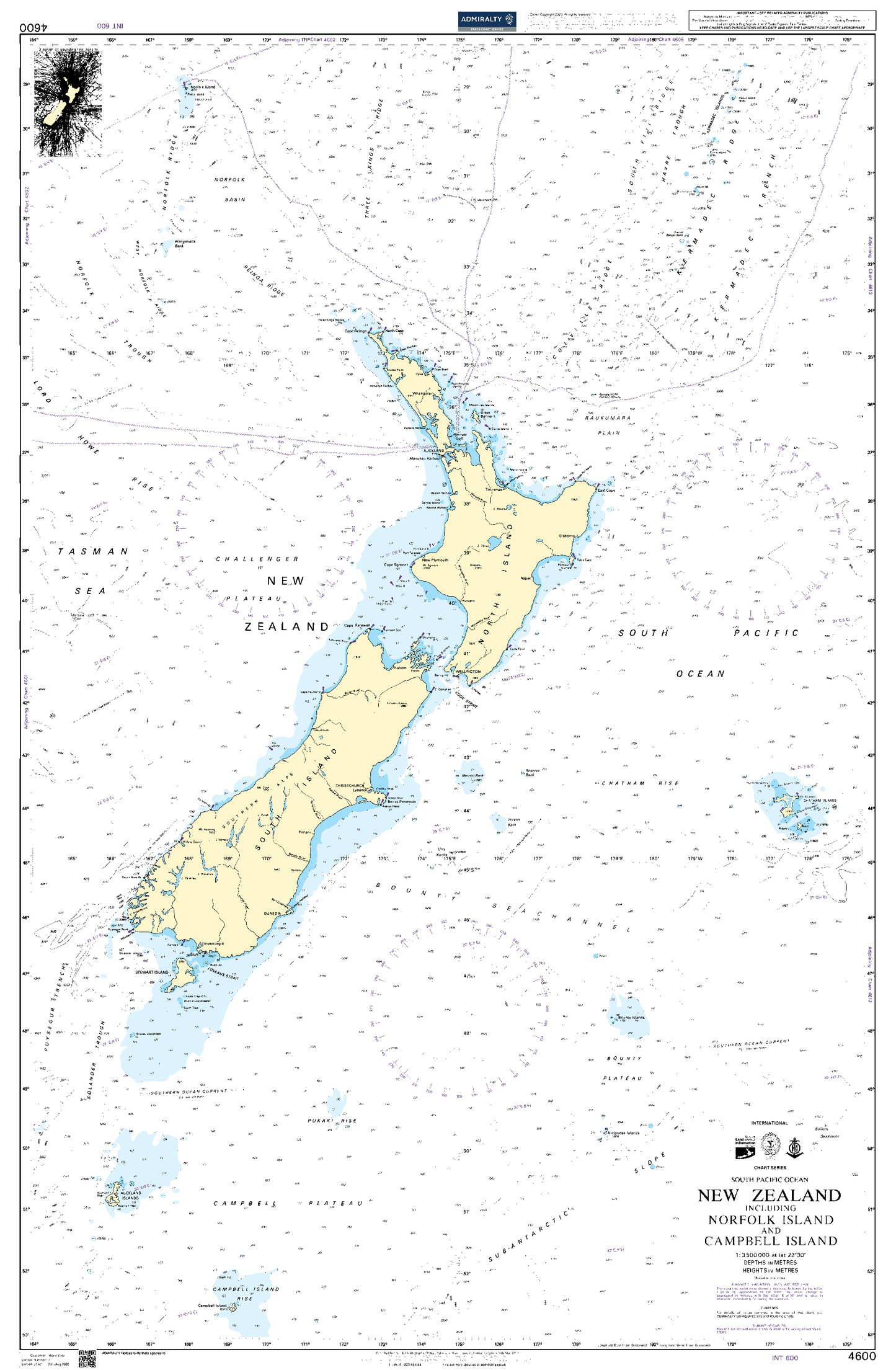 BA4600 - New Zealand including Norfolk Island and Campbell Islan