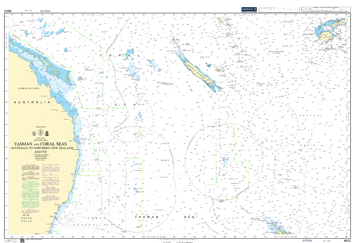 BA4602 - Tasman and Coral Seas  Australia to Northern New Zealan
