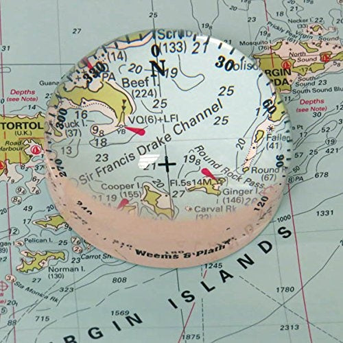 Crystal Magnifier Chart Weight with Compass Rose
