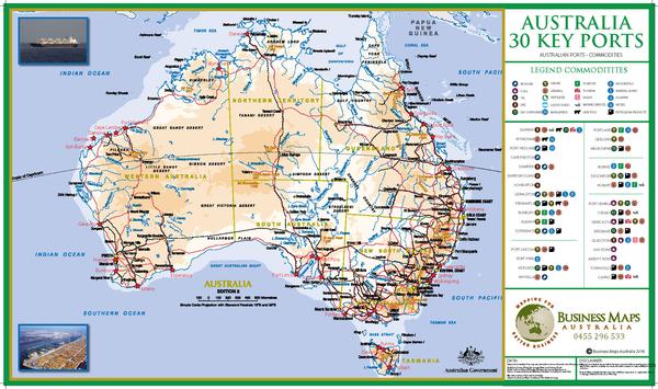 Custom Australia Top 30 Ports Laminated
