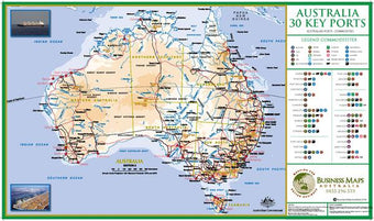 compare product Custom Australia Top 30 Ports Laminated