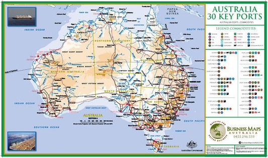 Custom Australia Top 30 Ports Laminated