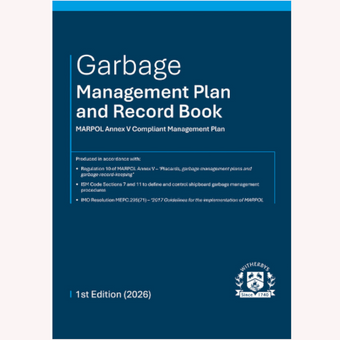 compare product Garbage Management Plan and Record Book - 1st Edition (2026) - SPECIAL ORDER