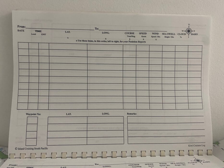 KIWI CRUISER'S LOG