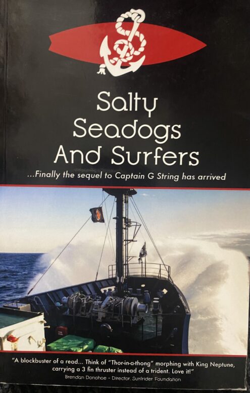 Salty Sea Dog and Surfers