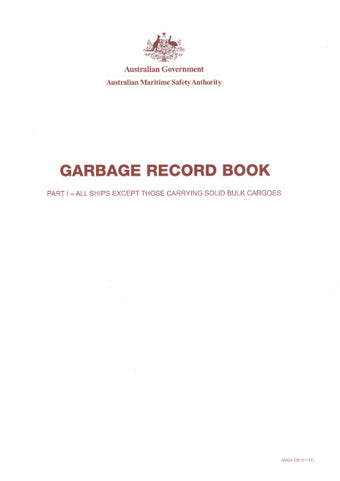 compare product Garbage Record Book Part 1 (AMSA)