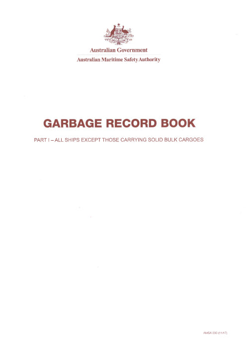 Garbage Record Book Part 1 (AMSA)