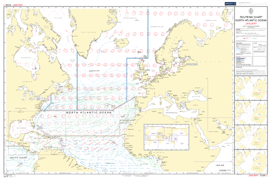 BA5124 05  Routeing Chart: North Atlantic Ocean - May (Feb,2021)