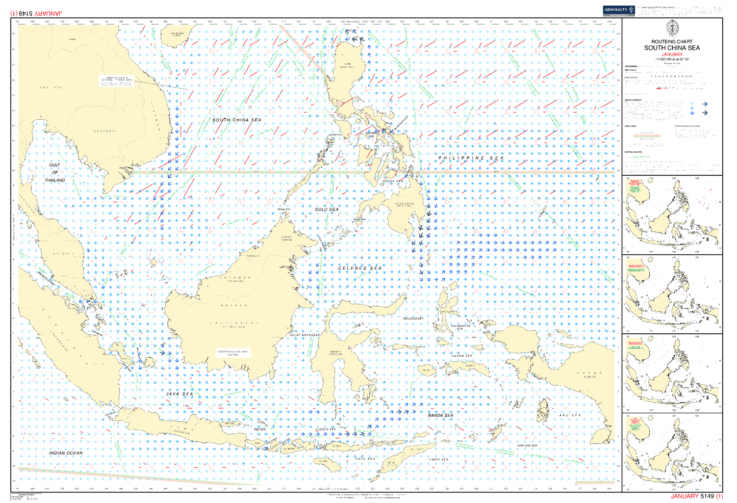 BA5149 Routeing Charts: South China Sea - Full set (2017)
