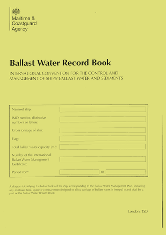compare product MCA Ballast Water Record Log Book (2025)