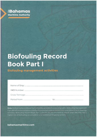 compare product Biofouling Record Book Part 1 - Biofouling Management Activities