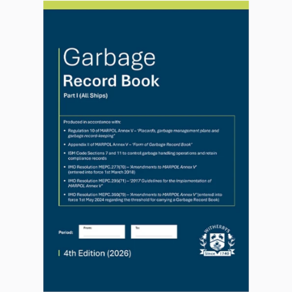 Garbage Record Book Part I (All Ships) - 4th Edition