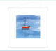All at Sea Card - Red Boat