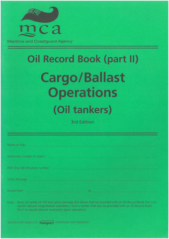 compare product MCA - Oil Record book (part 2) Cargo/Ballast Operations (Oil Tankers) (3rd)