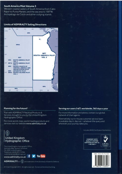 NP7 - South America Pilot Vol 3.  13th ed.  2018
