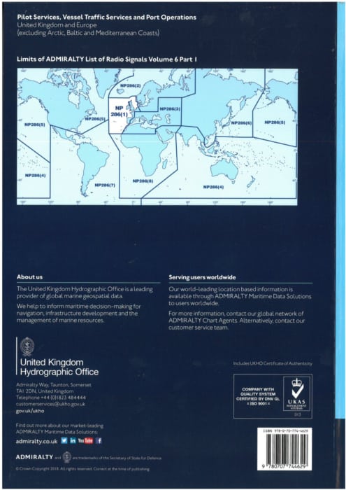 NP286(1) - Admiralty List of Radio Signals : Pilot Services, Vessel Traffic Services and Port Operations UK and Europe (2026)
