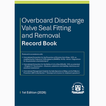 compare product Overboard Discharge Valve Seal Fitting and Removal Record Book - 1st Edition (2026)