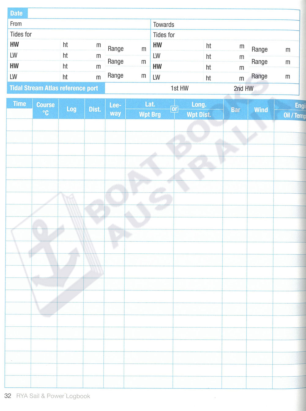 RYA - Sail and Power Logbook