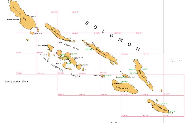 SLB1002- Solomon Island Electronic Chart Index (2017)