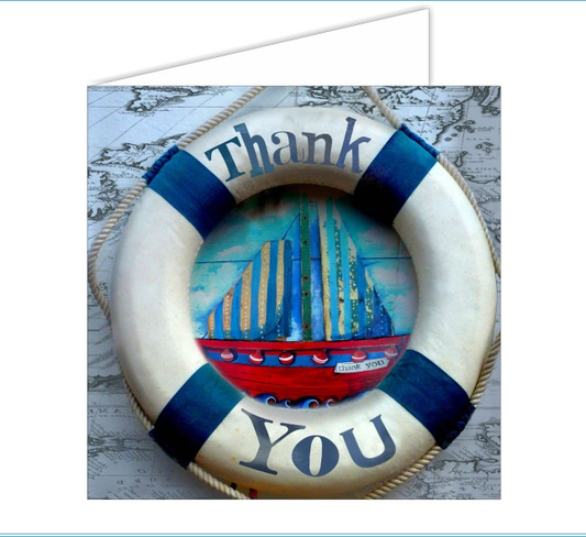 Greeting Card - Thank You, Life Ring