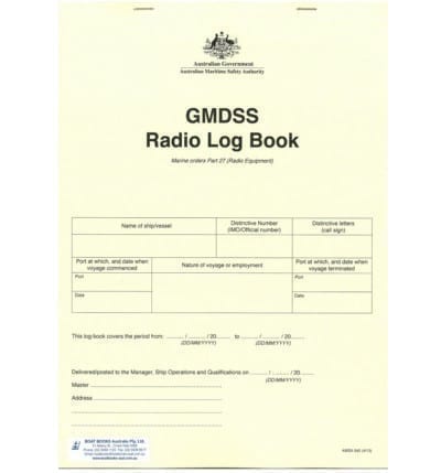 GMDSS Radio Logbook (AMSA)